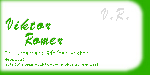 viktor romer business card